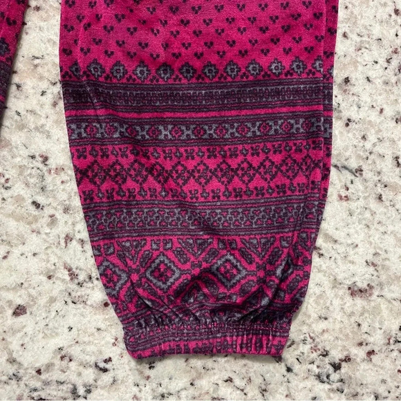 Simply Vera By Vera Wang Casual Velour Like Joggers Size Medium Pink Printed - Picture 4 of 10